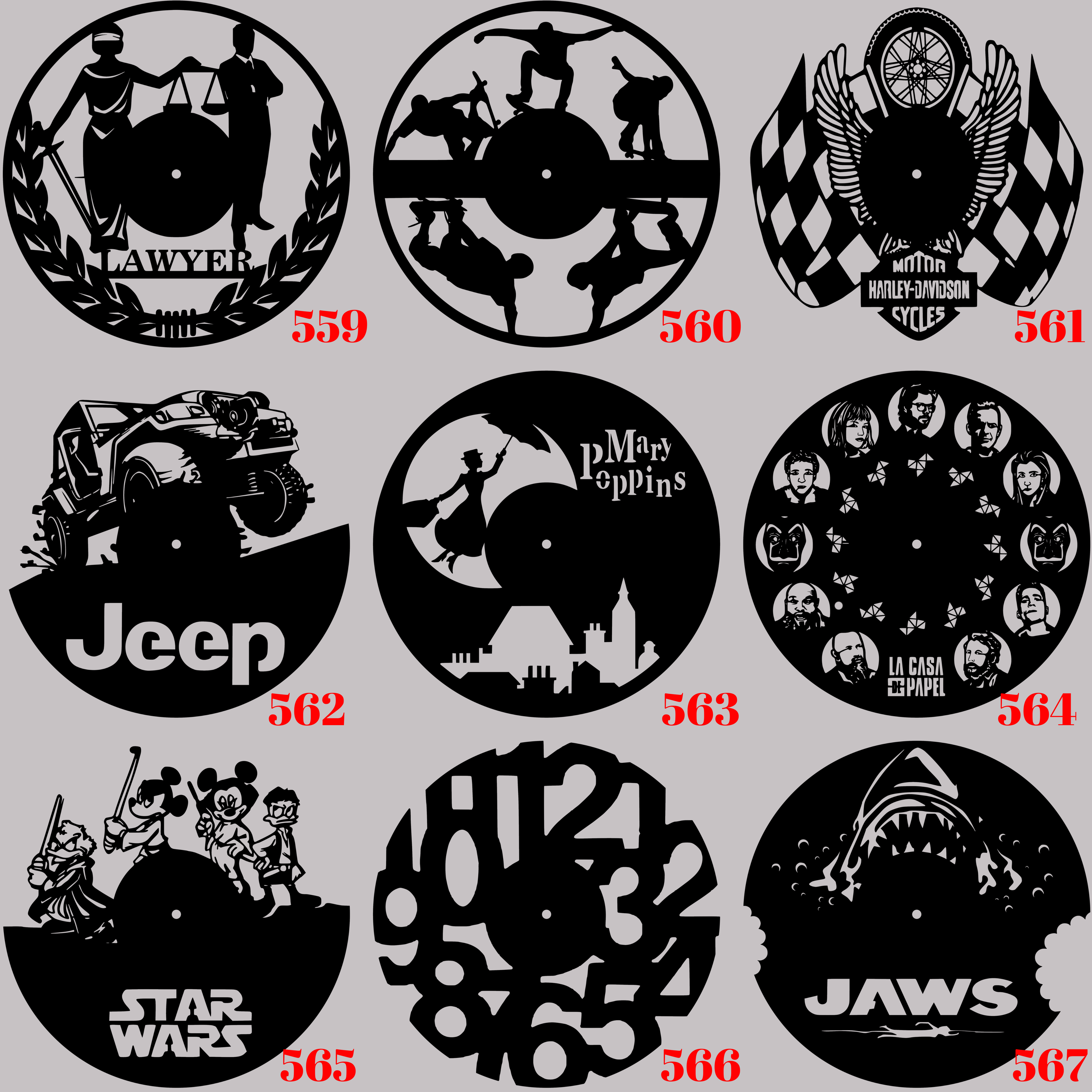Horloge Vinyle