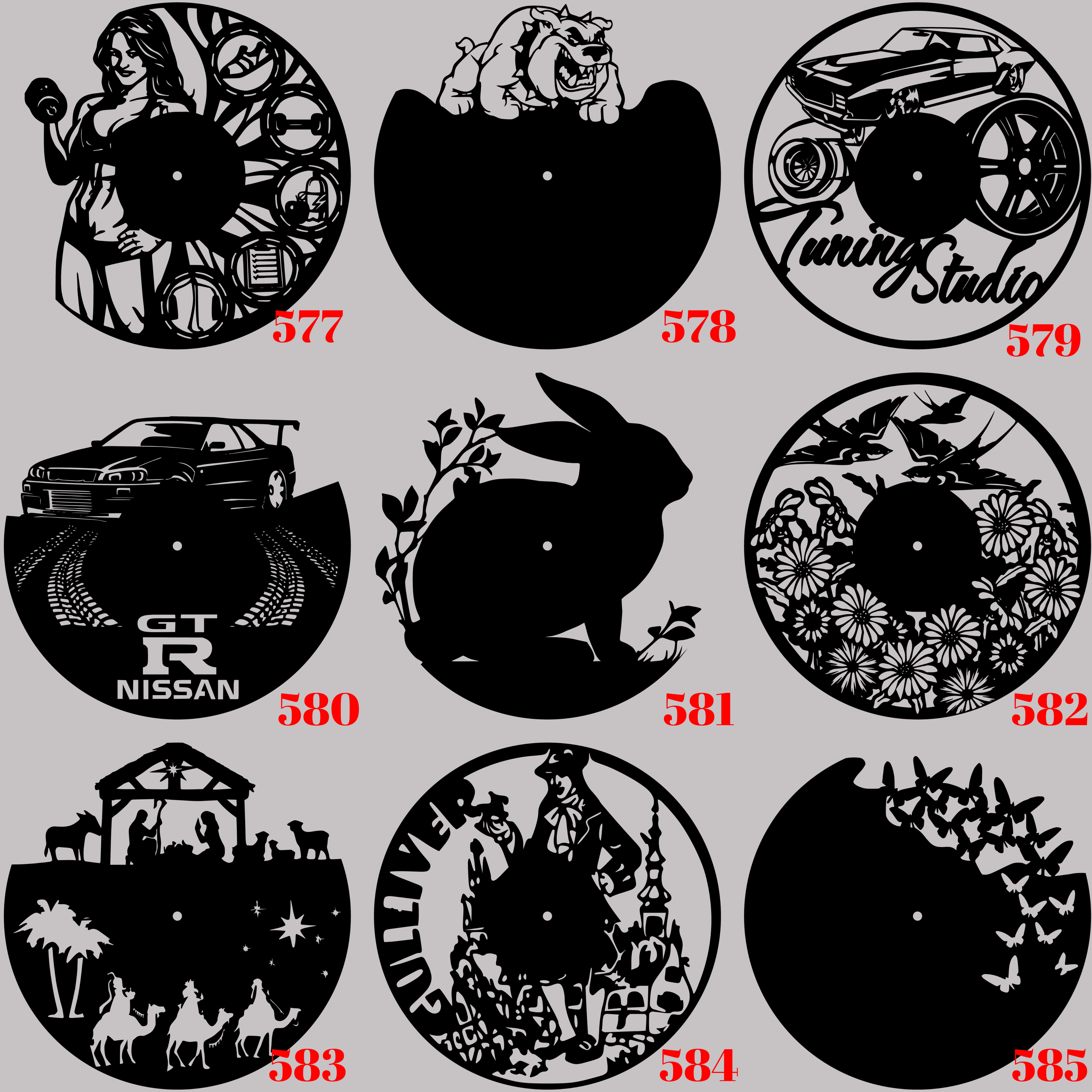 Horloge Vinyle