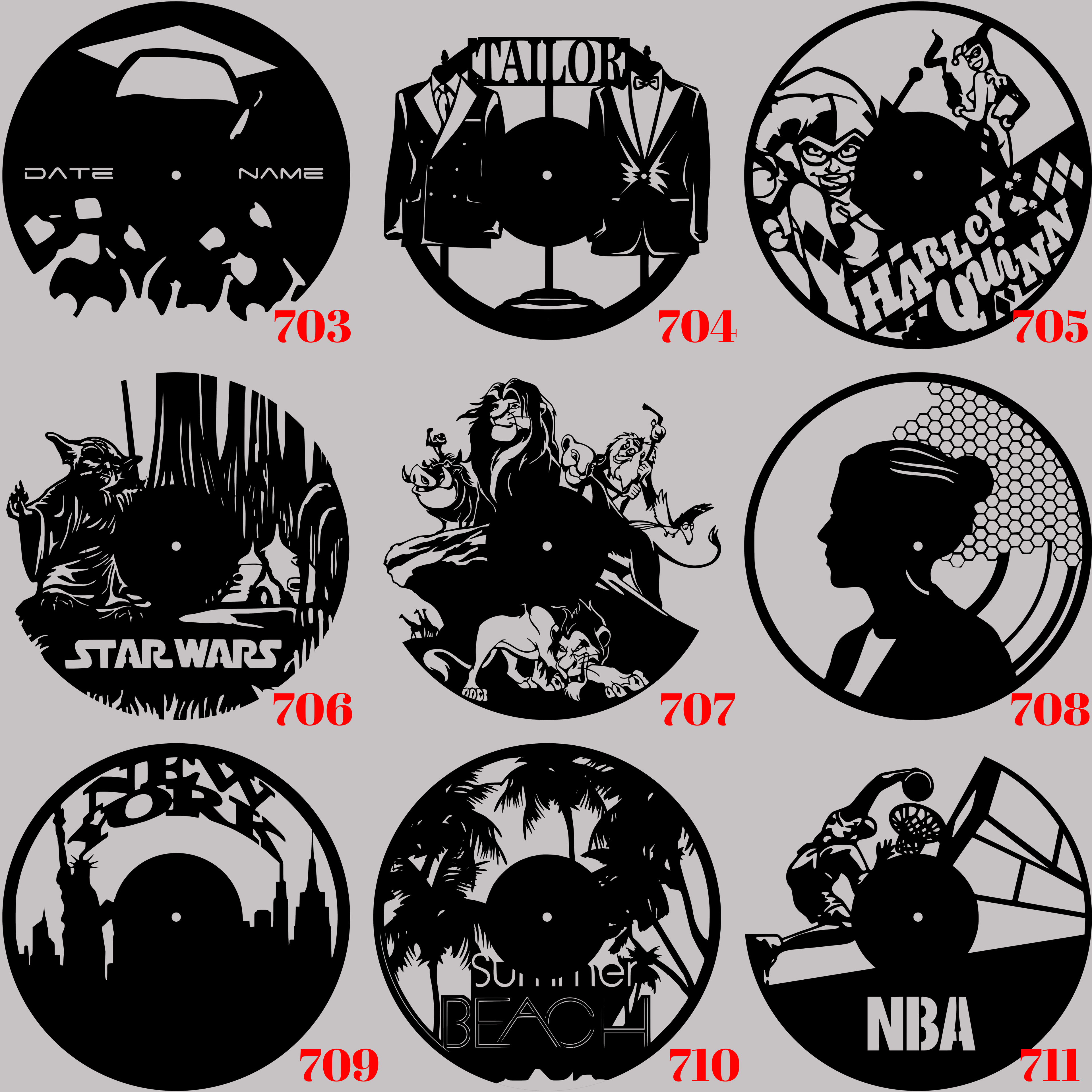 Horloge Vinyle
