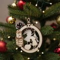 boule de Noël  en bois 3D